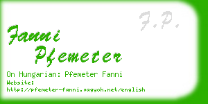 fanni pfemeter business card